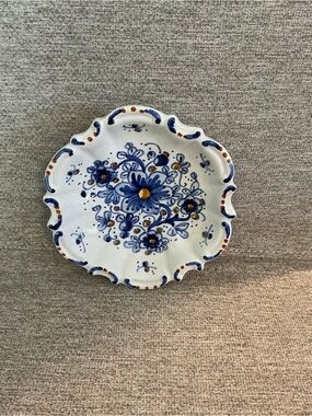 #863 EUC Vintage MAB Gubbio Italian Handpainted Majolica Wall Plate